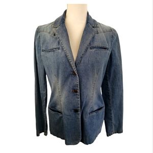 Polo Ralph Lauren 3 Button Blazer Size *6-8 in Denim Blue Medium Wash